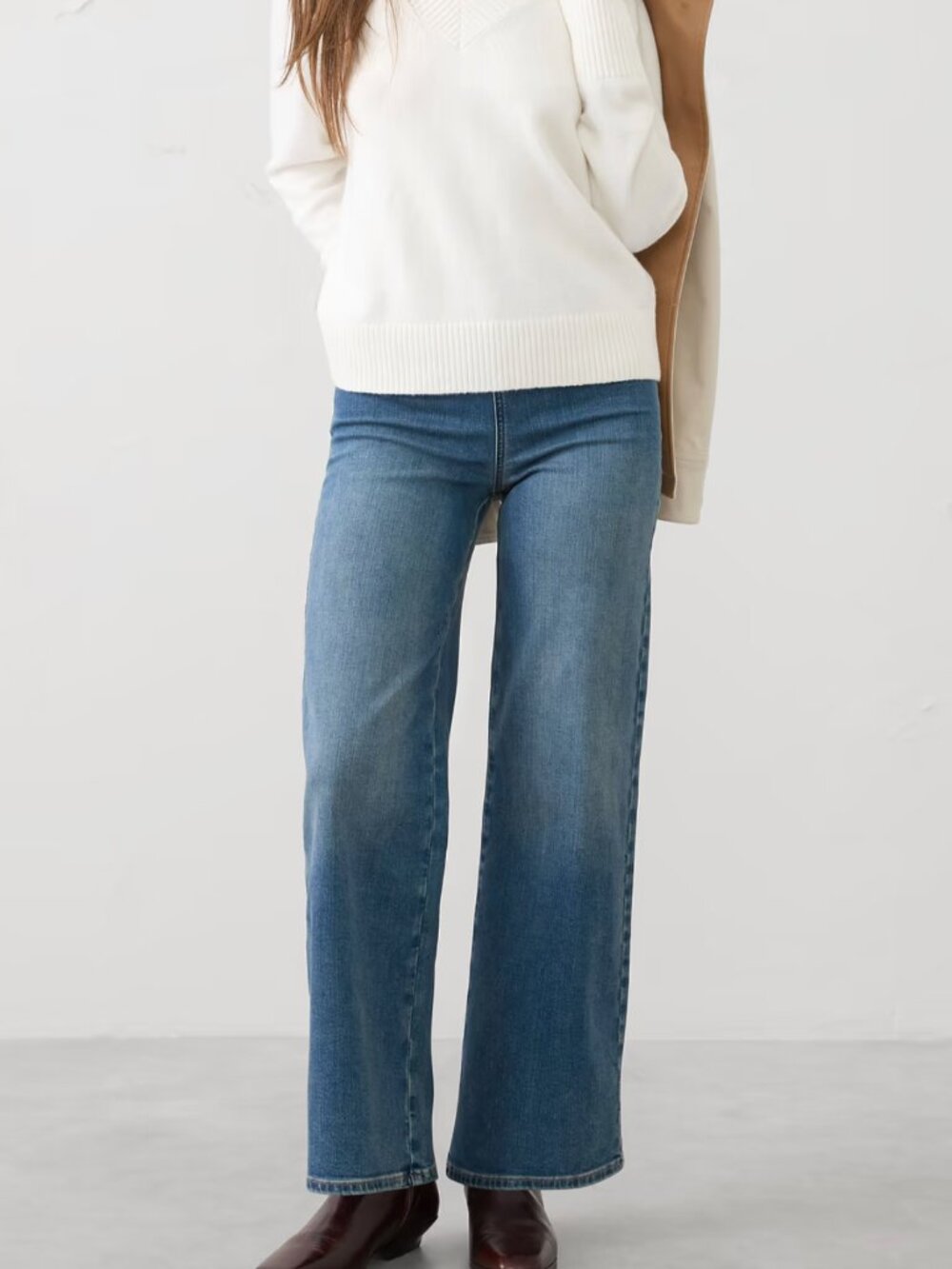 Banana Republic Factory Wide Leg High Rise Pull On Jean